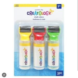 Creatology, Chalk Roller, 3 Pack, Yellow, Red, Green,